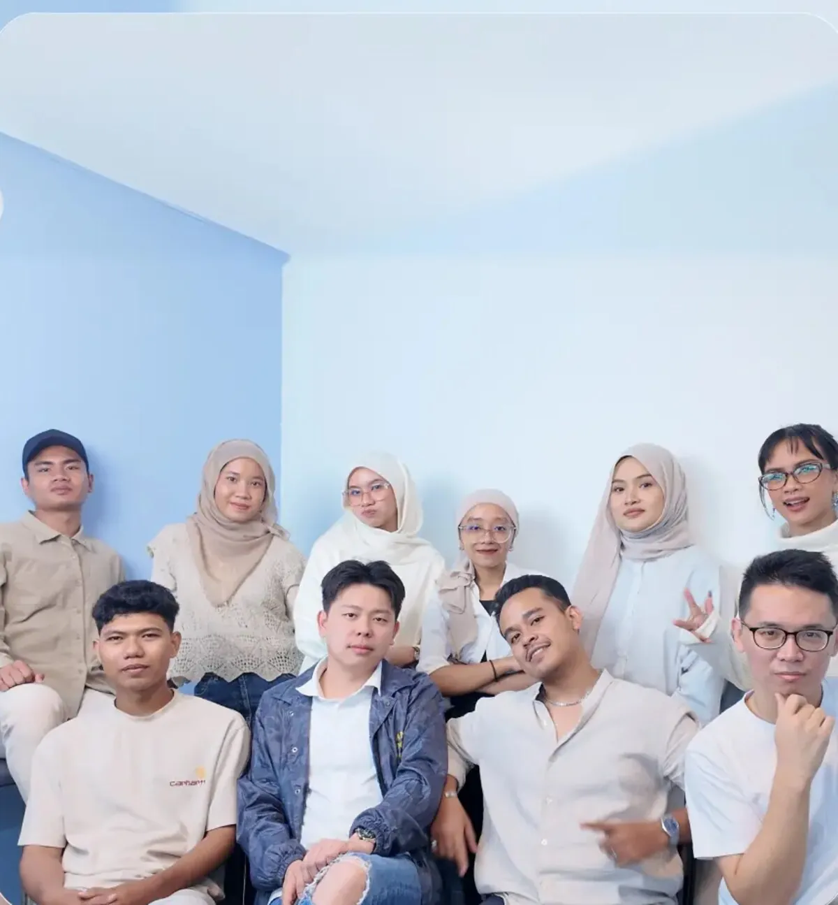 The BRG Marketing team together in the studio